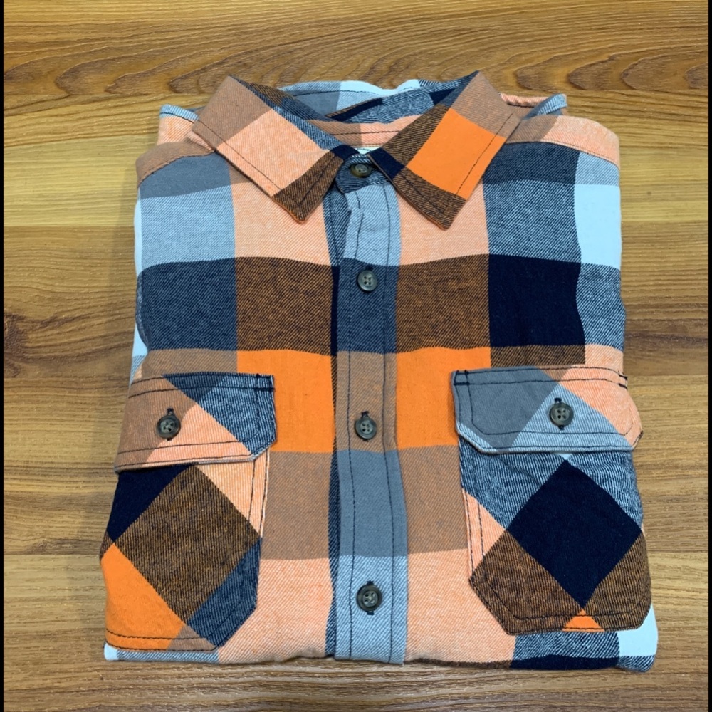 Faded glory boys button down shirt orange